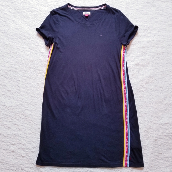 Tommy Hilfiger Denim Vintage Navy Shirt Dress - Picture 1 of 6